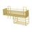 Bathroom Storage Rack Modern Shower Bin for Dining Room Office Dormitories Gold