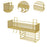 Bathroom Storage Rack Modern Shower Bin for Dining Room Office Dormitories Gold