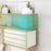 Bathroom Storage Rack Modern Shower Bin for Dining Room Office Dormitories Gold