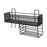 Bathroom Storage Rack Modern Shower Bin for Dining Room Office Dormitories Black