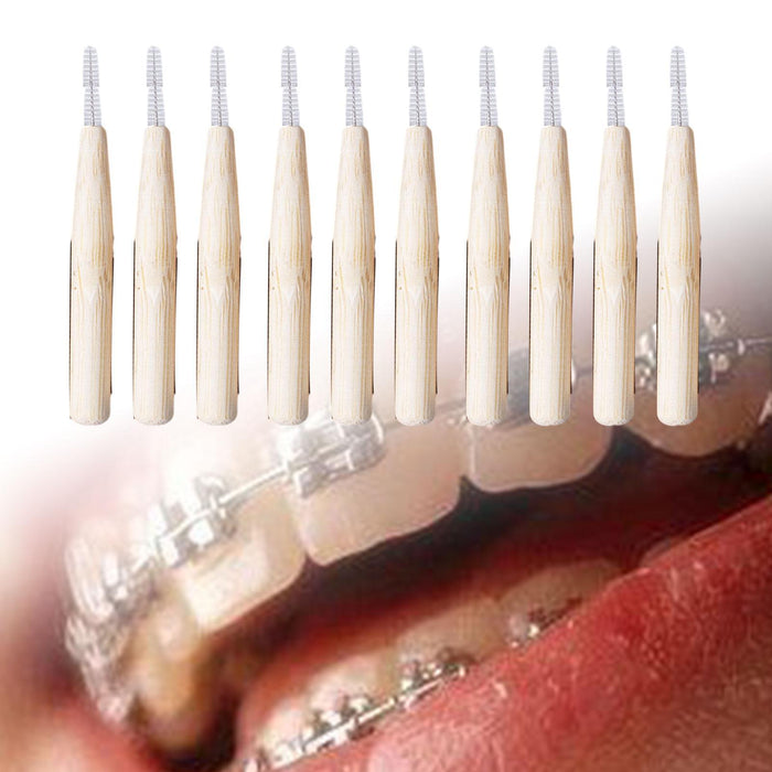 10Pcs Tooth Brushes Tooth Flossing Soft Toothpick for Traveling Women Indoor