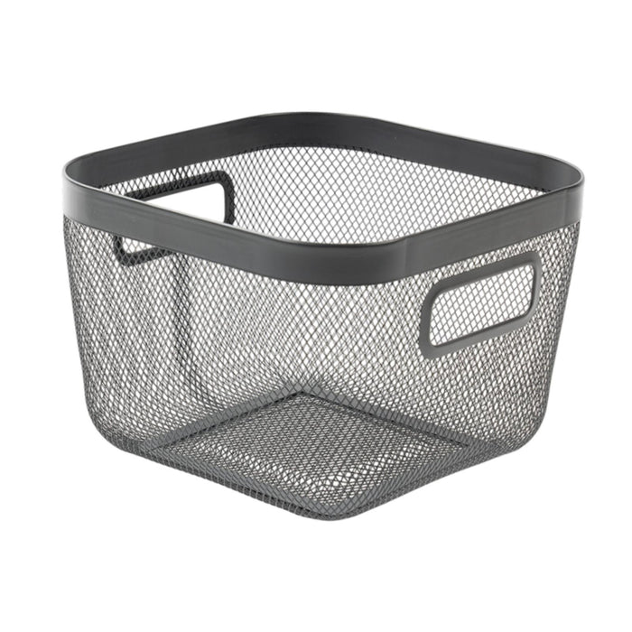 Crofta Metal Wire Basket Fashion Mesh Open Storage Bin for Cabinet Picnic Furniture