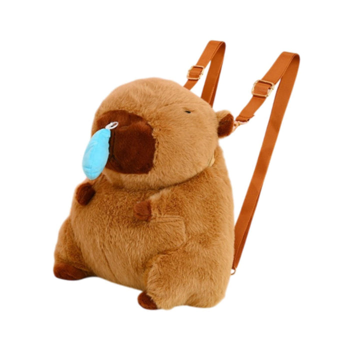 Capybara Backpack Plush Cute Stuffed Animal Bag for Men Shopping Backpacking