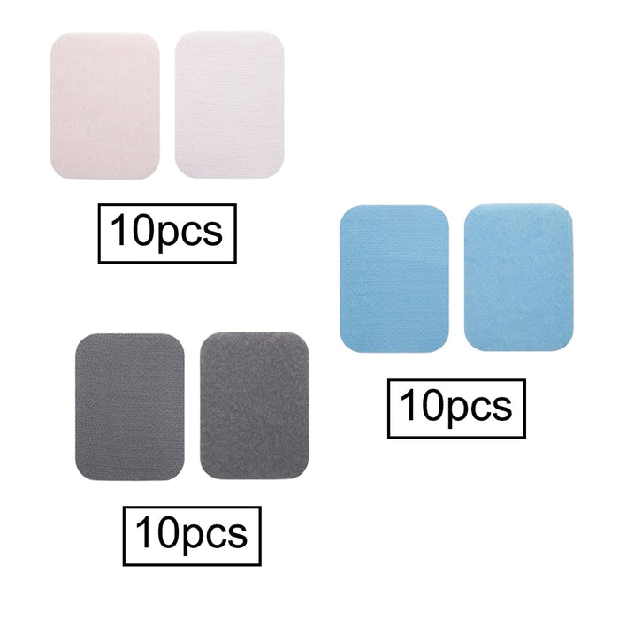 10Pcs Hook and Loop Strips with Adhesive Hook and Loop Tape for Mats Curtain Gray