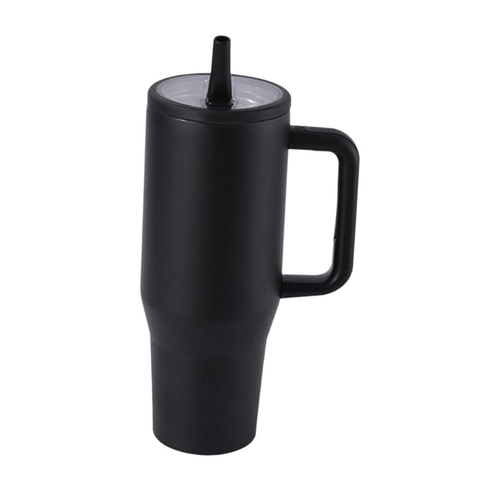 40 oz Tumbler with Handle Coffee Mug for Travel Keeps Hot/Cold Hours Iced Tea Black