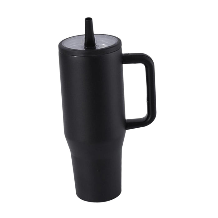 40 oz Tumbler with Handle Coffee Mug for Travel Keeps Hot/Cold Hours Iced Tea Black