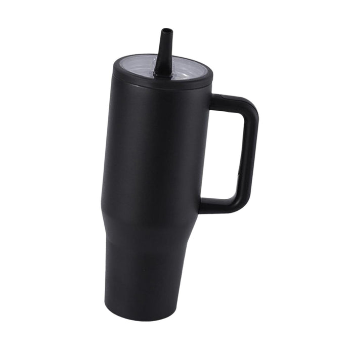 40 oz Tumbler with Handle Coffee Mug for Travel Keeps Hot/Cold Hours Iced Tea Black