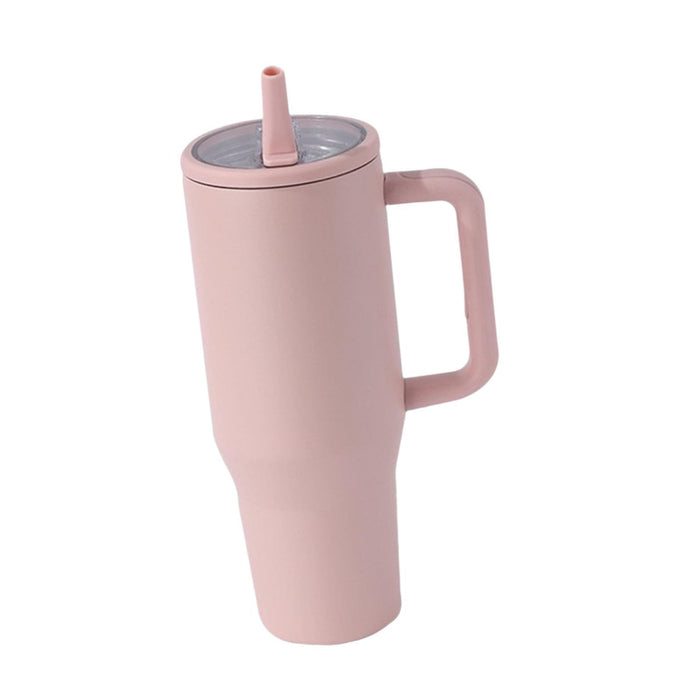 40 oz Tumbler with Handle Coffee Mug for Travel Keeps Hot/Cold Hours Iced Tea Peach pink