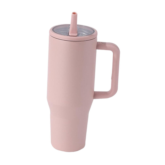 40 oz Tumbler with Handle Coffee Mug for Travel Keeps Hot/Cold Hours Iced Tea Peach pink