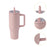 40 oz Tumbler with Handle Coffee Mug for Travel Keeps Hot/Cold Hours Iced Tea Peach pink