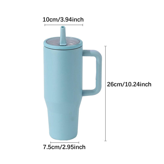 40 oz Tumbler with Handle Coffee Mug for Travel Keeps Hot/Cold Hours Iced Tea Sky blue