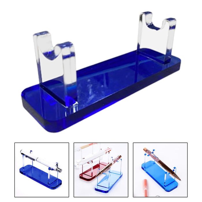 Acrylic Pen Holder Paintbrush Drying Rack for Home Decor Desktop Accessories Blue