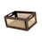 Crofta Wooden Basket Portable Rattan Storage Basket for Display Shelf Cabinet Books brown 35x25x16cm