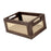 Crofta Wooden Basket Portable Rattan Storage Basket for Display Shelf Cabinet Books brown 30x20x14cm