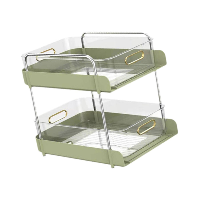 Crofta Desktop Organizer Holder Office Desktop Storage for Living Room Kitchen Dorm Green