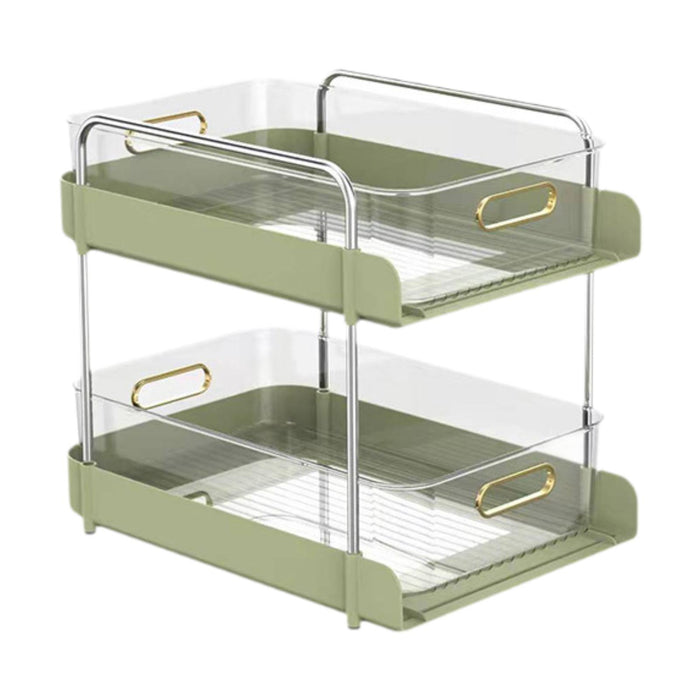 Crofta Desktop Organizer Holder Office Desktop Storage for Living Room Kitchen Dorm Green