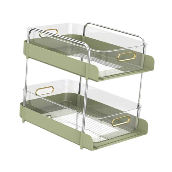 Crofta Desktop Organizer Holder Office Desktop Storage for Living Room Kitchen Dorm Green