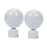 2x Window Curtain Rod Finials Metal Sleek for Dressing Room Decoration Hotel White