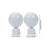 2x Window Curtain Rod Finials Metal Sleek for Dressing Room Decoration Hotel White