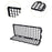 12x Fruit Baffle Shelves Market Display Basket for Supermarket Store Grocery