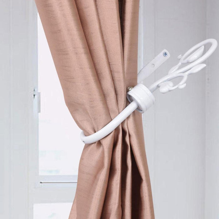 2 Pieces Curtain Holdbacks Simple Metal for Home Decoration Hotel Restaurant Red