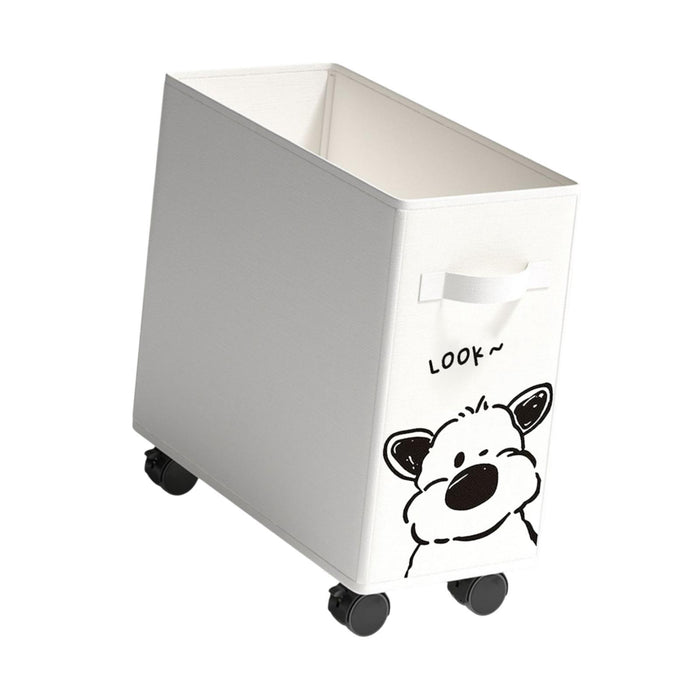 Crofta Under Desk Storage Basket Multifunctional Utility Cart for Dorm Bedroom Home White