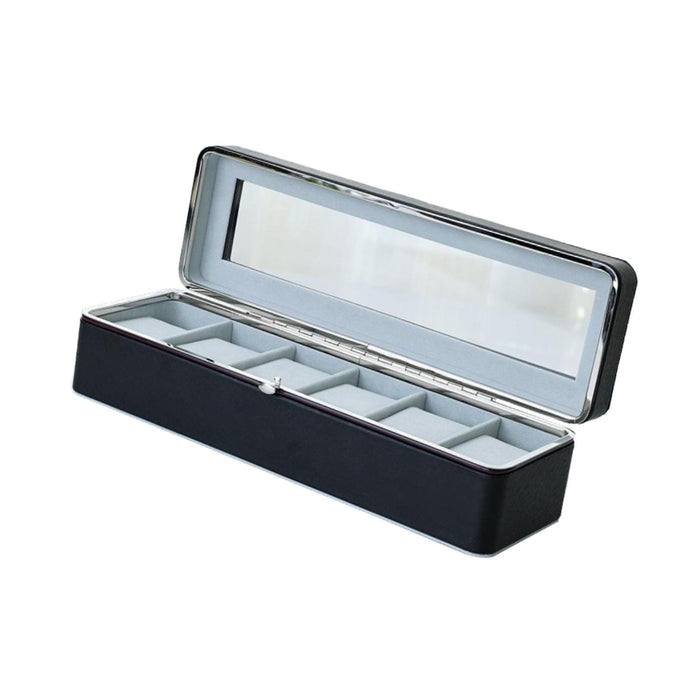 6 Slots Watches Storage Box Fashion for Necklace Bracelet Earrings Men Women