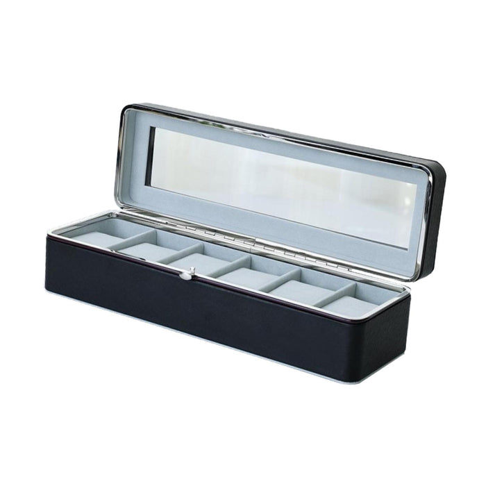 6 Slots Watches Storage Box Fashion for Necklace Bracelet Earrings Men Women