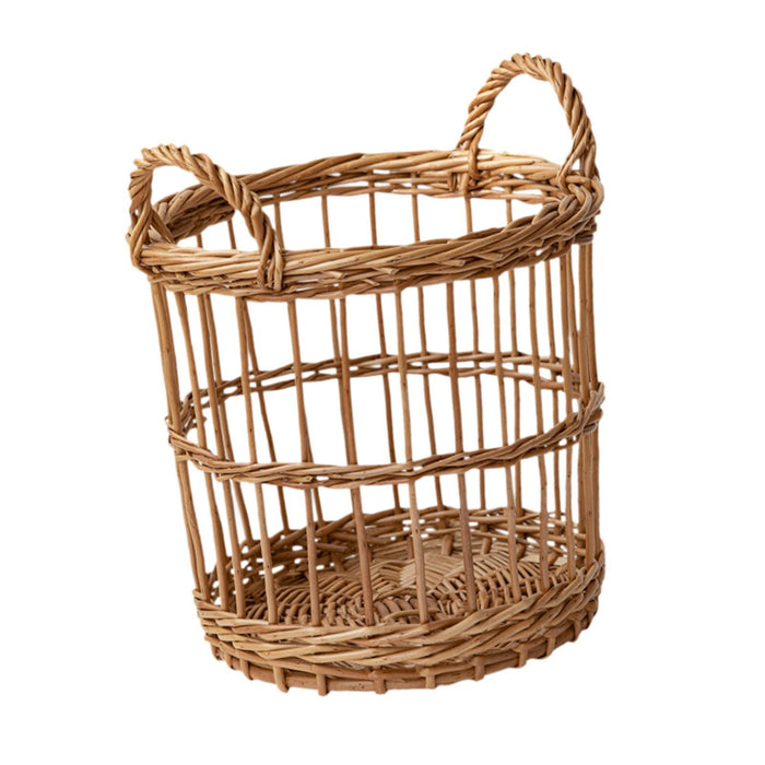 Crofta Wicker Woven Storage Basket for Toys Organizer for Kitchen Farmhouse Nursery Small