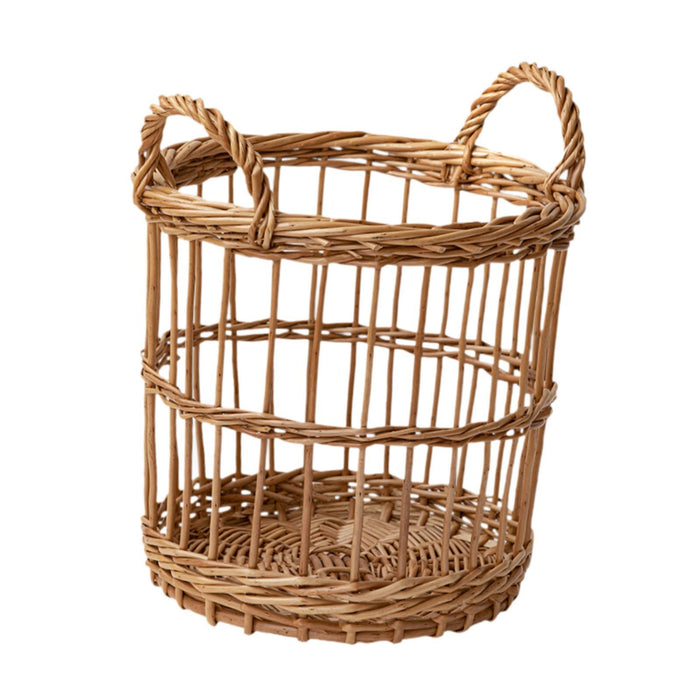 Crofta Wicker Woven Storage Basket for Toys Organizer for Kitchen Farmhouse Nursery Small