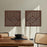 2x Wooden Wall Art Decor Wall Decoration for Bathroom Background Dining Room Brown