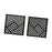 2x Wooden Wall Art Decor Wall Decoration for Bathroom Background Dining Room Black