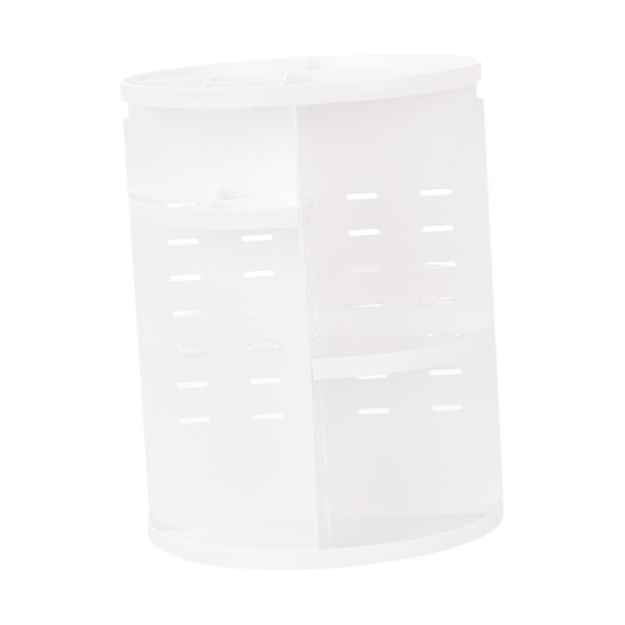 Crofta Rotating Cosmetic Storage Box Cosmetics Holder for Vanity Countertop Desktop transparent