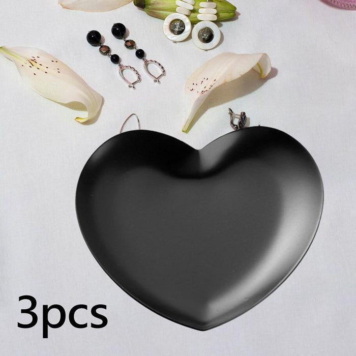 3x Metal Dish Tray Metal Storage Tray for Cosetics Jewelry Earrings Necklace