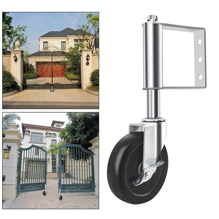 Swivel Door Gate Caster Heavy Duty Hard Rubber Gate Wheel Suspension 4 in