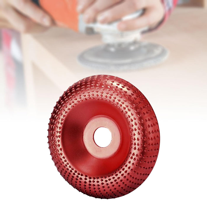 Wood Grinding Wheel Durable Woodworking Tool Sanding Disc for Ceramics Glass Red