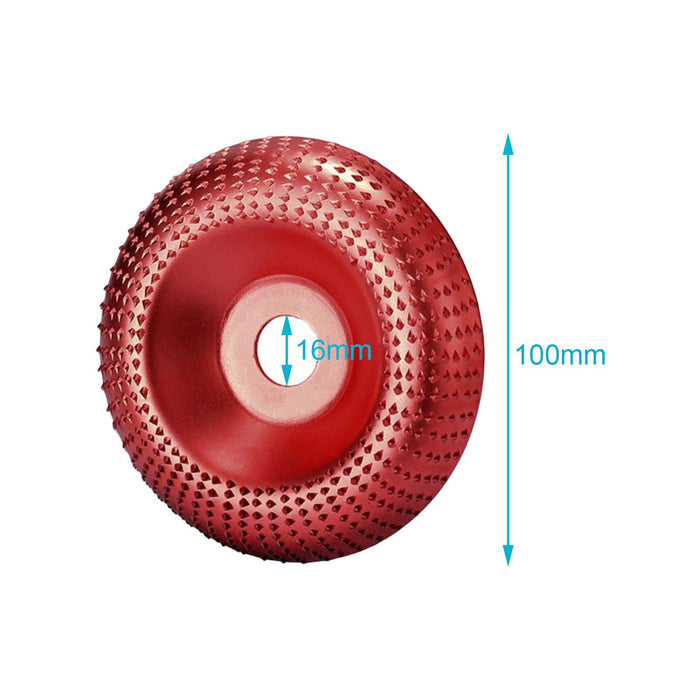 Wood Grinding Wheel Durable Woodworking Tool Sanding Disc for Ceramics Glass Red