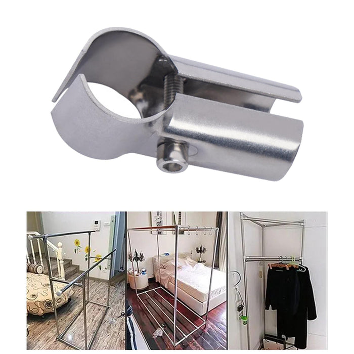 Stainless Steel Tube Connector for Greenhouses Simplified Sheds Drying Racks 2 Way