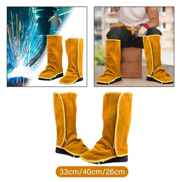 Welder Shoe Protectors Women Men Fire Resistant Anti Slip Welding Shoe Cover Height 33cm