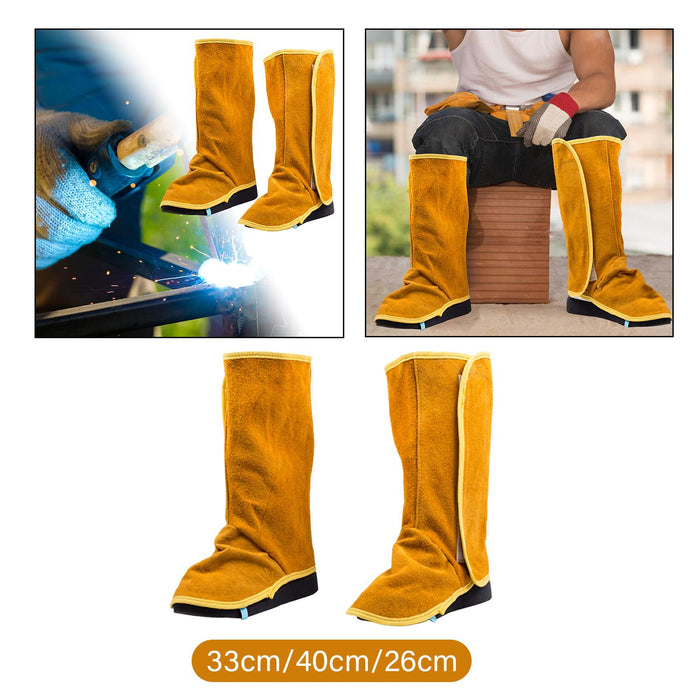 Welder Shoe Protectors Women Men Fire Resistant Anti Slip Welding Shoe Cover Height 33cm