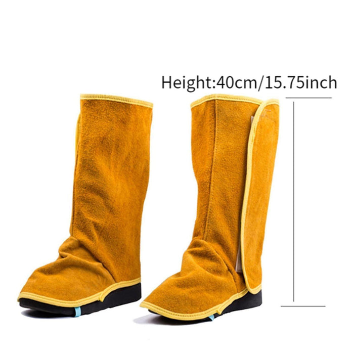 Welder Shoe Protectors Women Men Fire Resistant Anti Slip Welding Shoe Cover Height 33cm