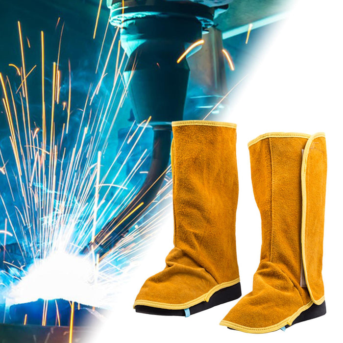 Welder Shoe Protectors Women Men Fire Resistant Anti Slip Welding Shoe Cover Height 33cm