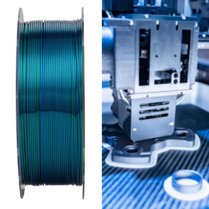 3D Printing Pla Filament Easy Use 1.75mm dimensional Accuracy High Precision Blue and Green