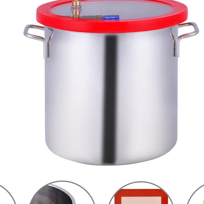 Vacuum Degassing Chamber 5 Gallon Vacuum Pot for Degassing Epoxies Silicones