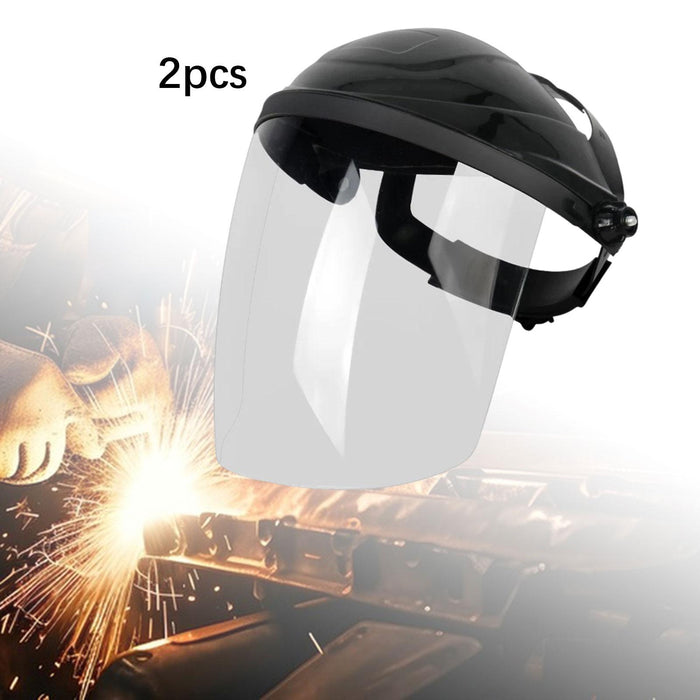 2x Welding Face Mask Adjustable Face Mask for Grinding and Cutting White