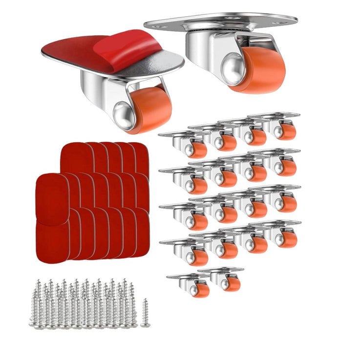 20Pcs Swivel Caster Wheels Sturdy Plate Casters for Carts Furniture Trolleys