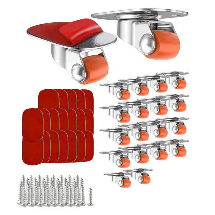 20Pcs Swivel Caster Wheels Sturdy Plate Casters for Carts Furniture Trolleys