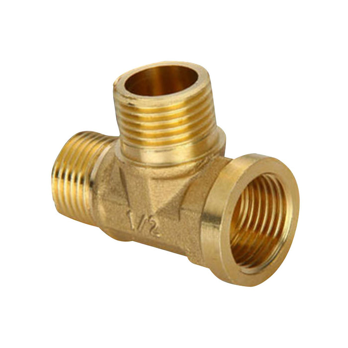 Tee Pipe Fitting Brass Home for Sprinkler Pipe Plumbing Water Pipe Connector Style B