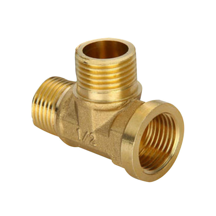 Tee Pipe Fitting Brass Home for Sprinkler Pipe Plumbing Water Pipe Connector Style B