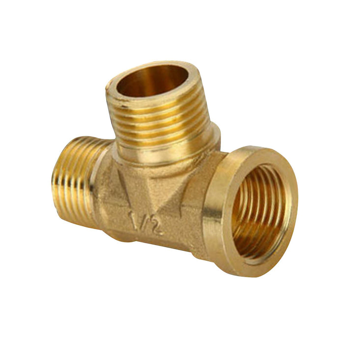 Tee Pipe Fitting Brass Home for Sprinkler Pipe Plumbing Water Pipe Connector Style B